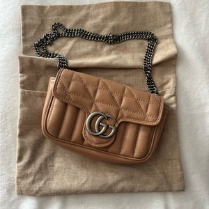 GG marmont leather super mini bag GUCCI
